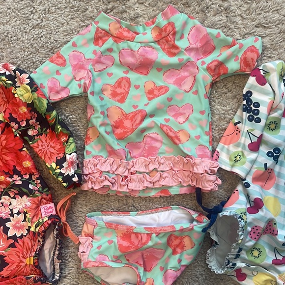 Set of 3 Ruffle Butts girl swimsuits, 6-12 months - Picture 3 of 4